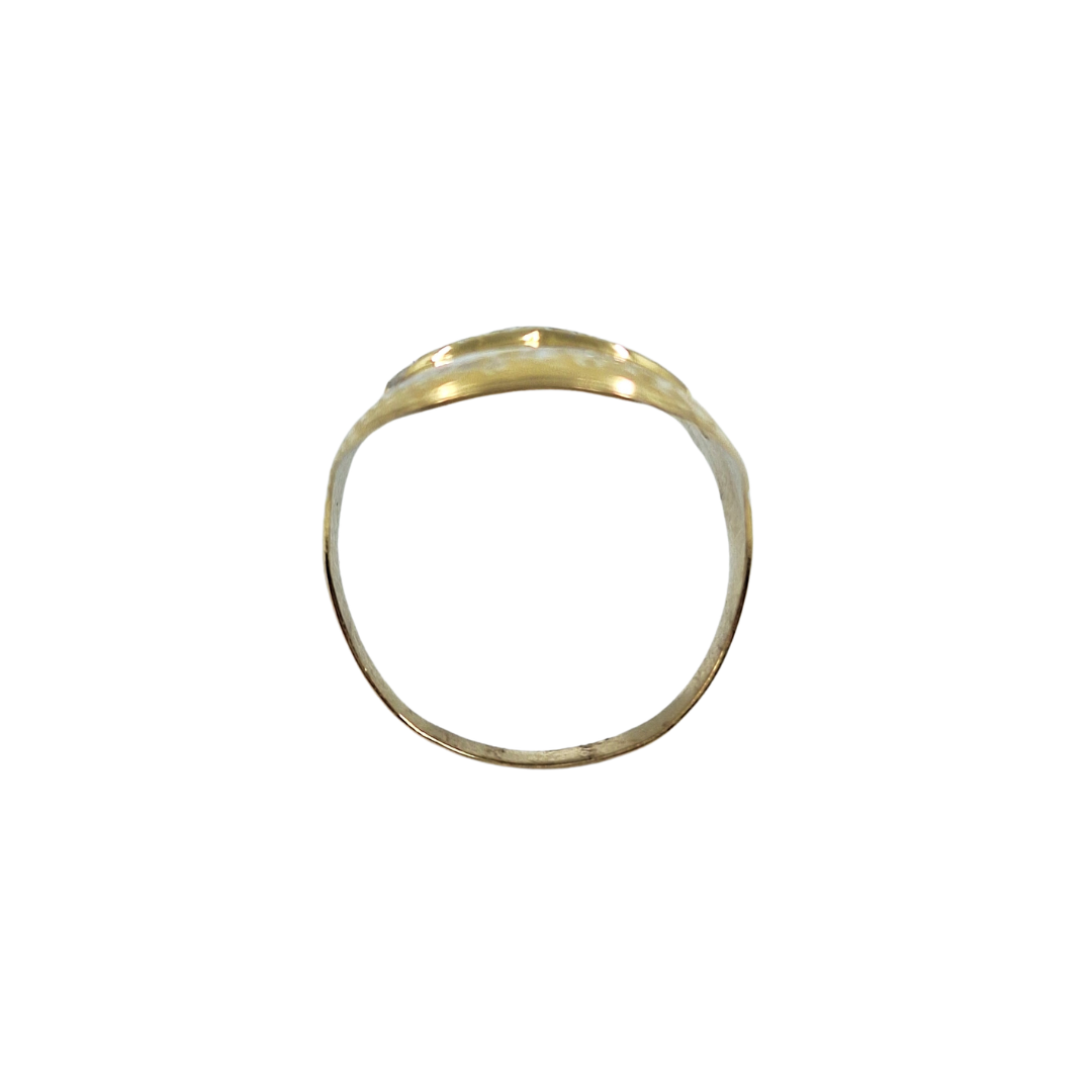 14ct Yellow & White Gold Chanel Style Ring