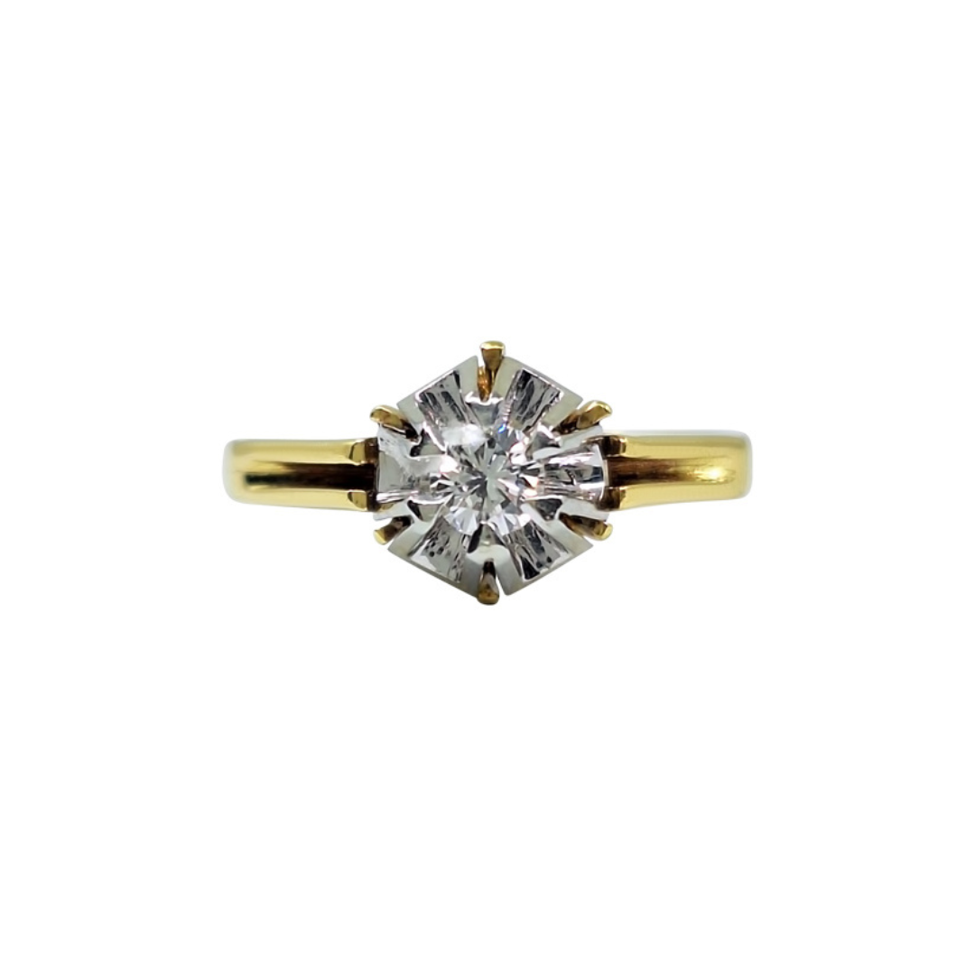 18ct Yellow Gold Diamond Solitaire Ring