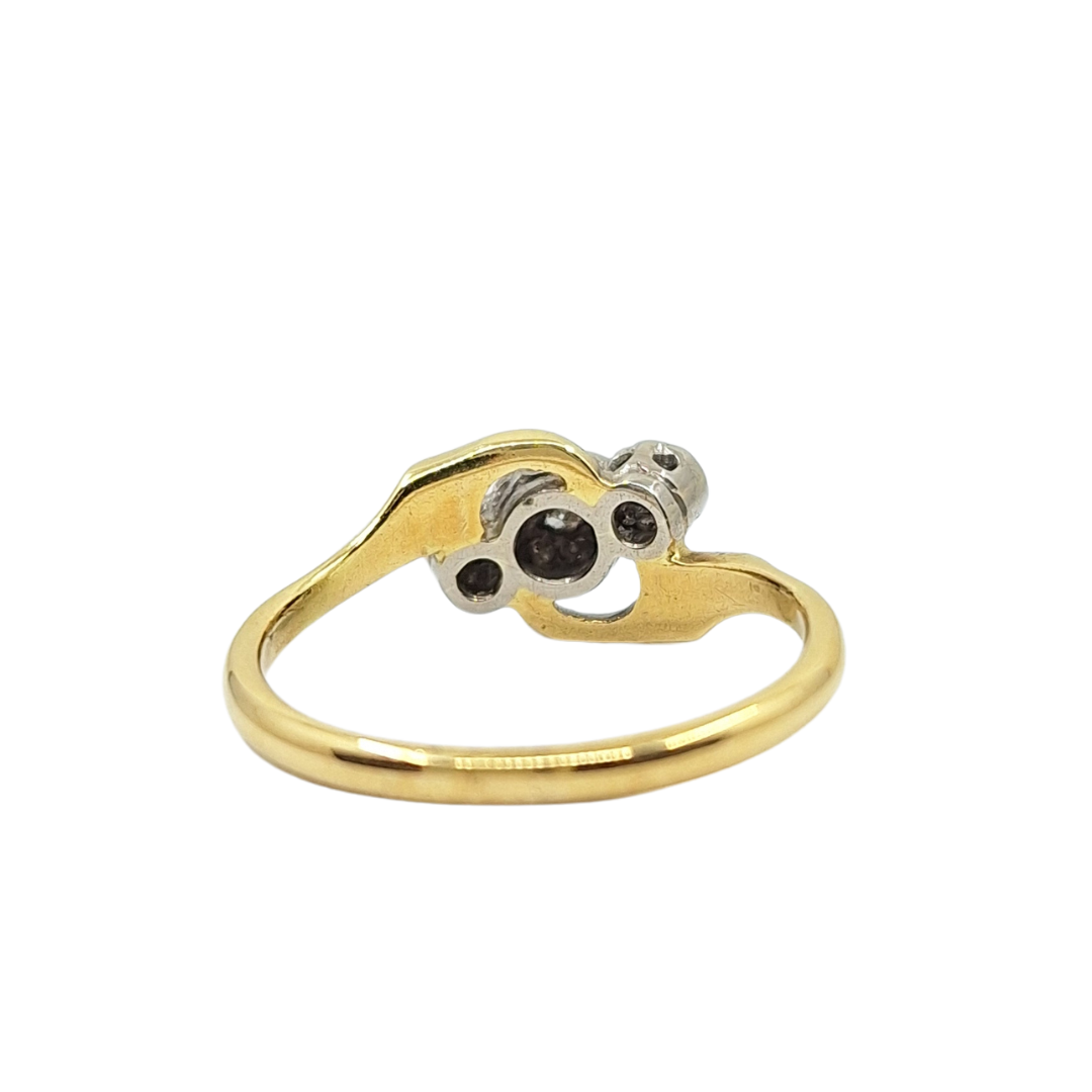 18ct Yellow Gold Diamond 3 Stone Ring