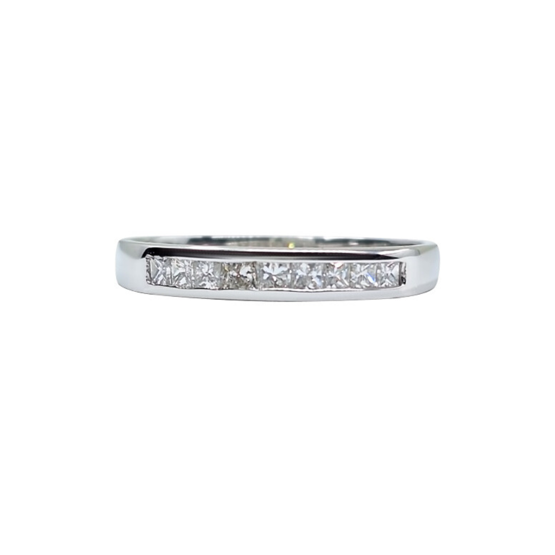 18ct White Gold Princess Cut Diamond Eternity Ring