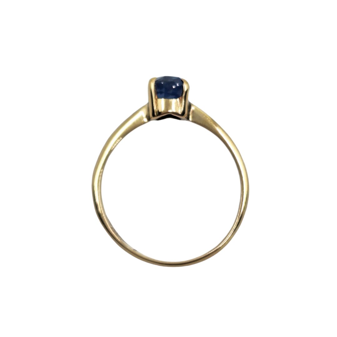 14ct Yellow Gold Oval Tanzanite Solitaire Ring