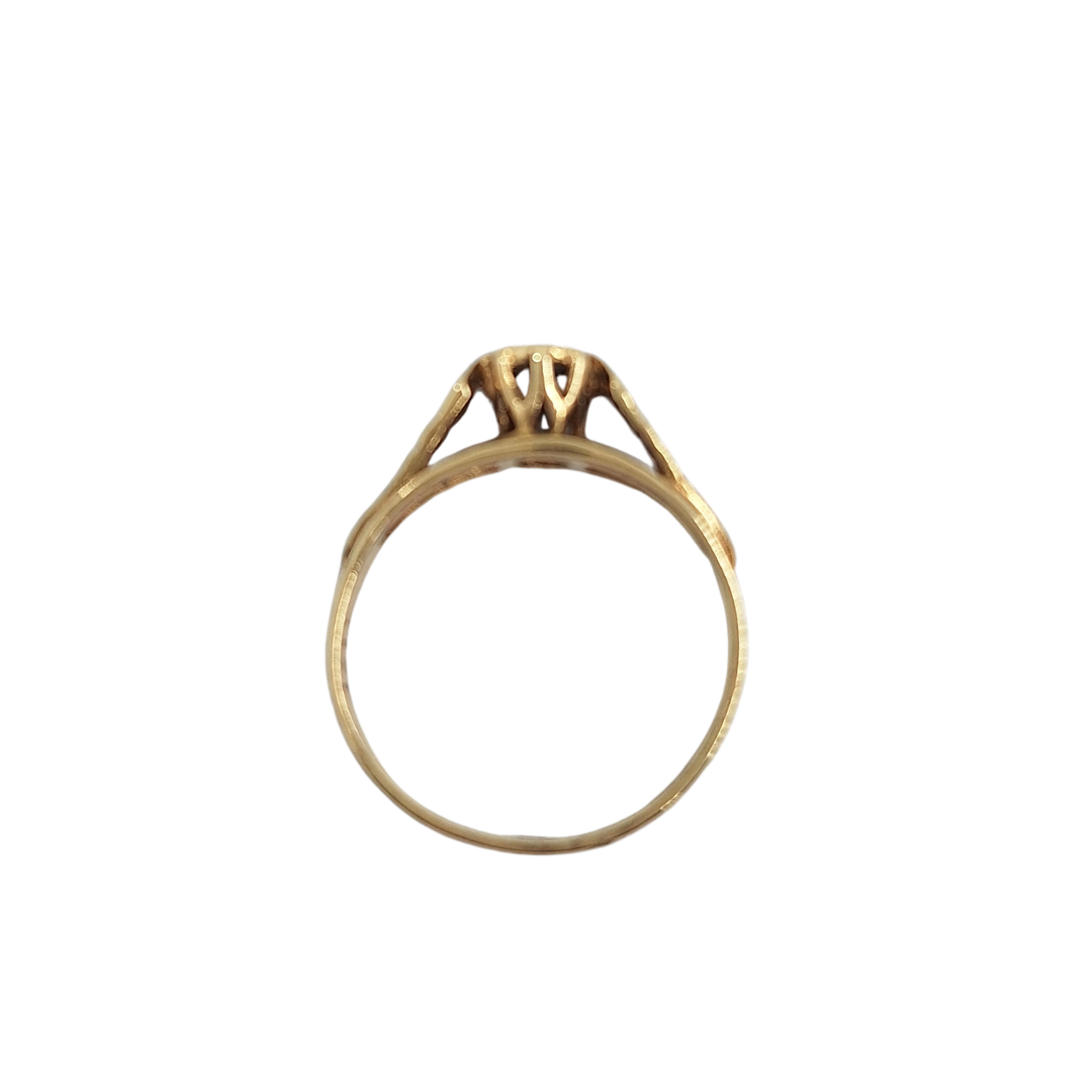 9ct Yellow Gold Illusion Set Diamond Solitaire Ring