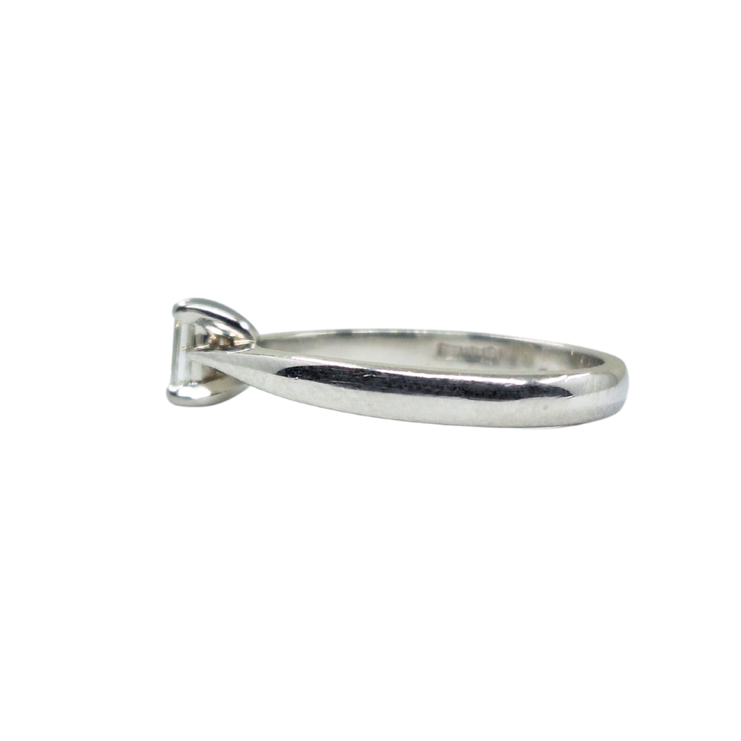 Platinum Emerald Cut Diamond Solitaire Ring 0.33ct