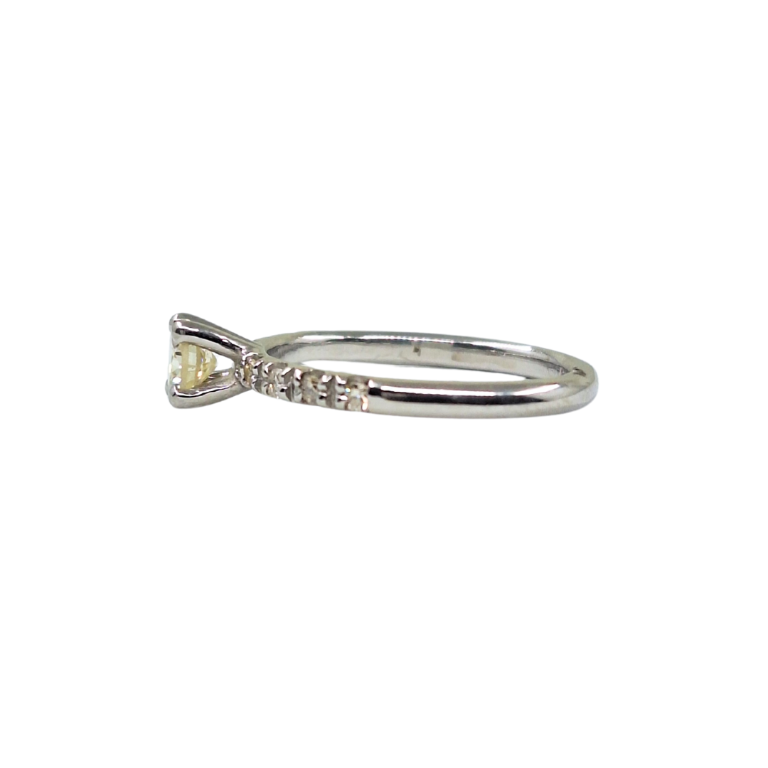 Palladium Diamond Solitaire Ring