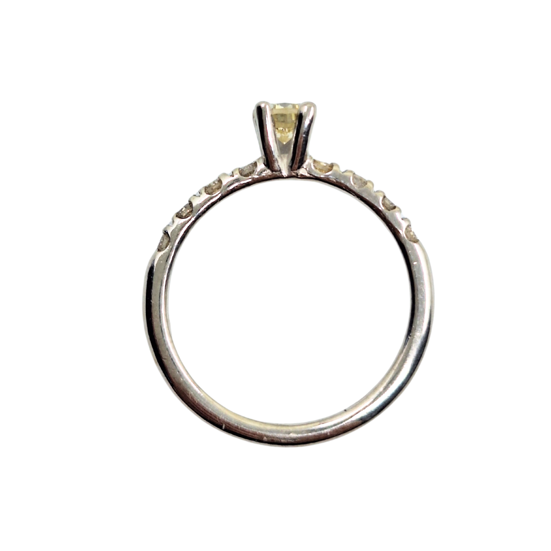Palladium Diamond Solitaire Ring