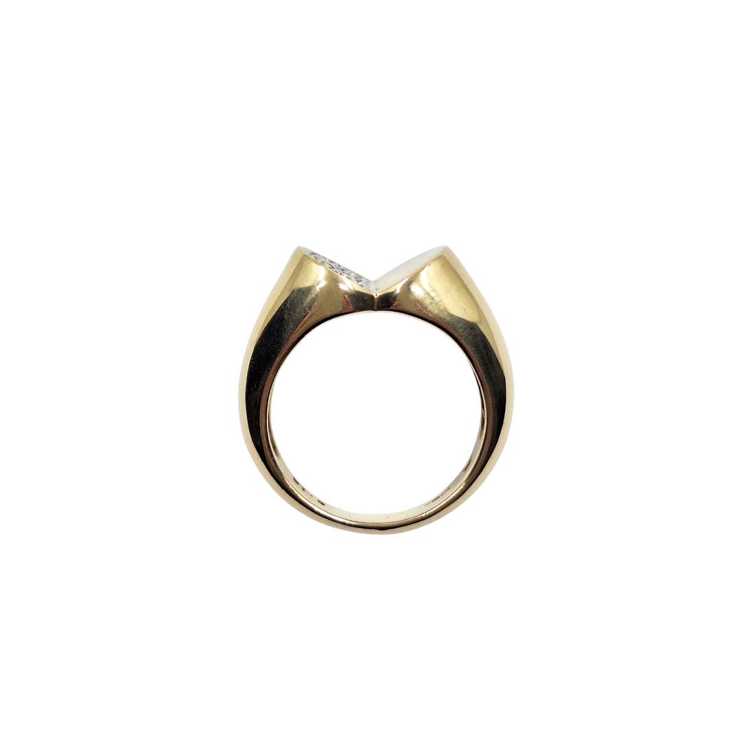 9ct Yellow Gold Diamond Heart Ring