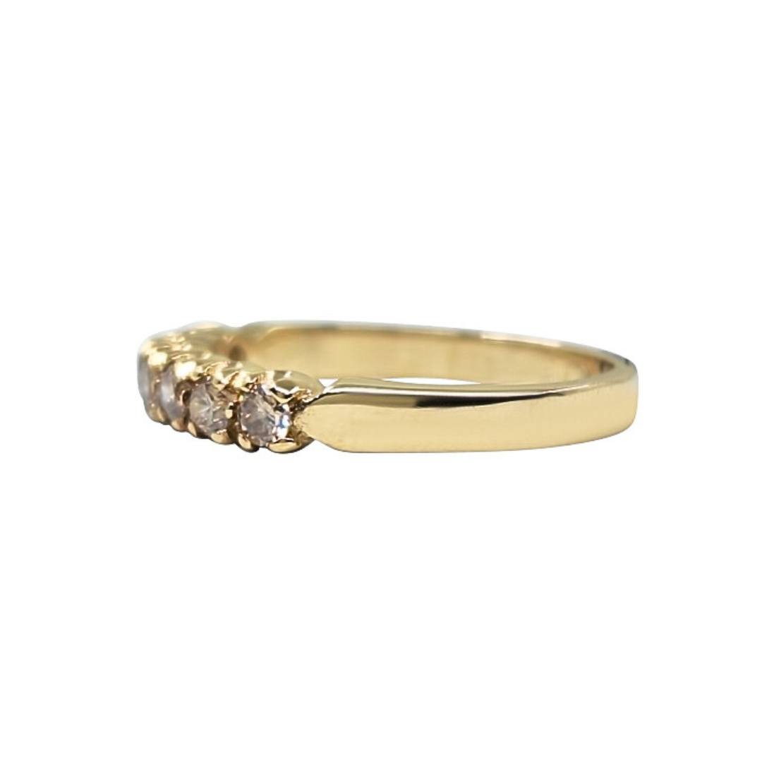 9ct Yellow Gold Diamond 7 Stone Eternity Ring