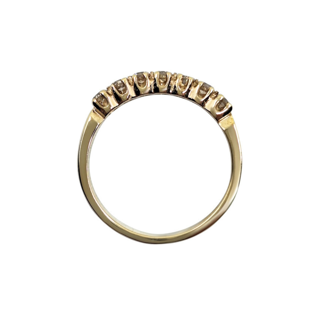 9ct Yellow Gold Diamond 7 Stone Eternity Ring