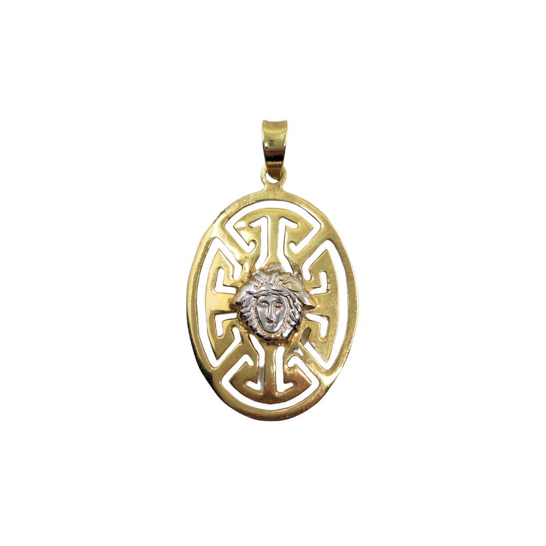 14ct Yellow Gold Versace Style Pendant