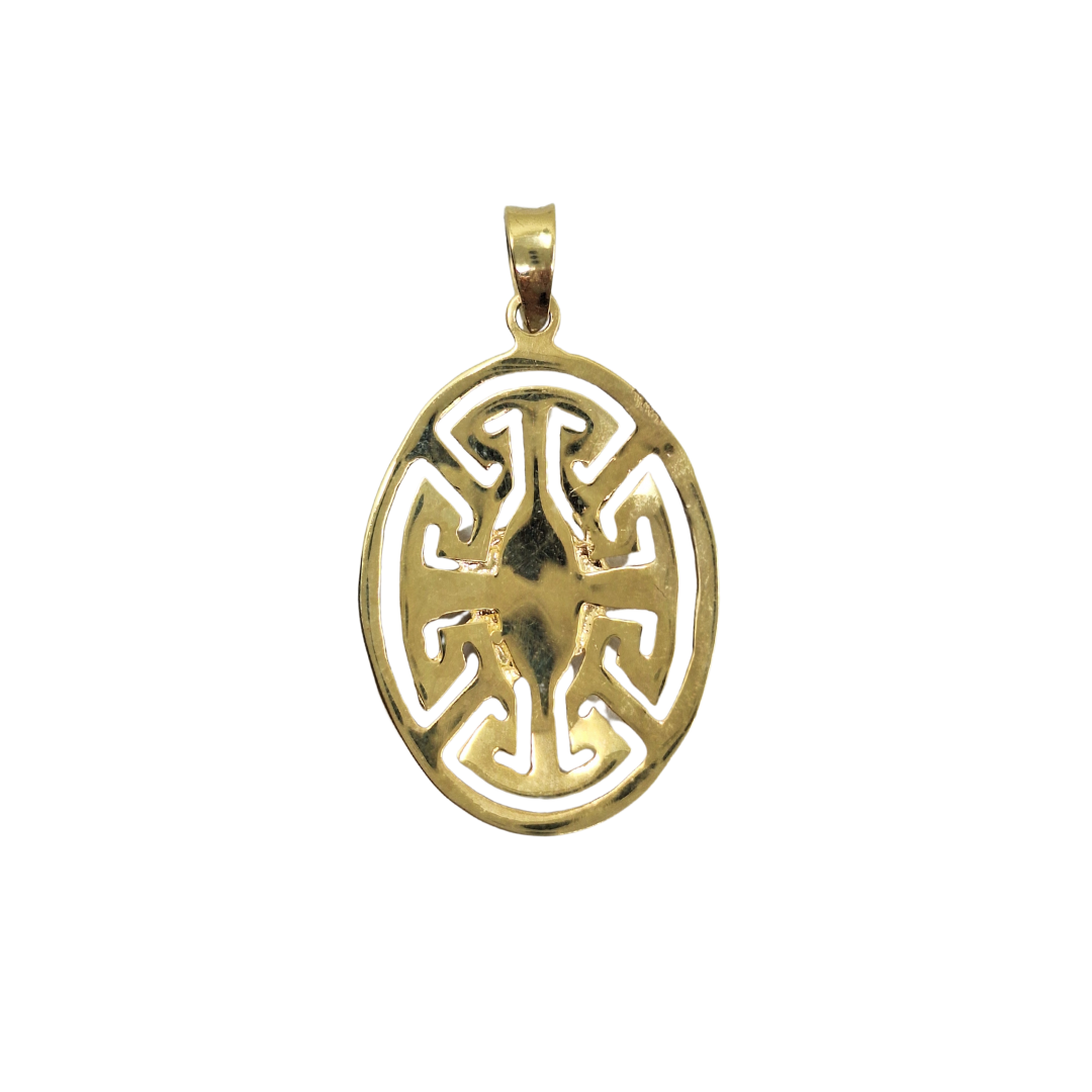 14ct Yellow Gold Versace Style Pendant