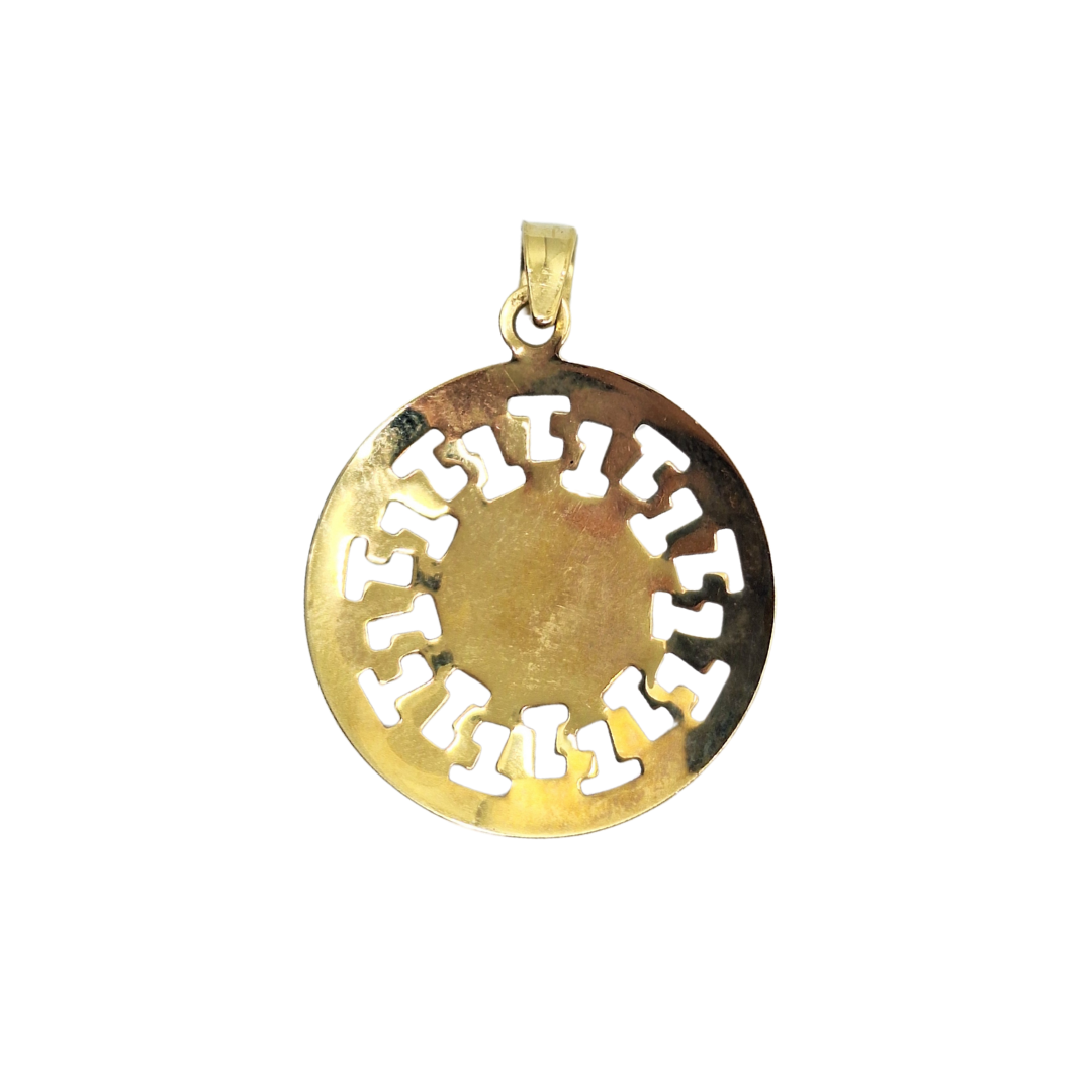 14ct Yellow Gold Versace Style Pendant