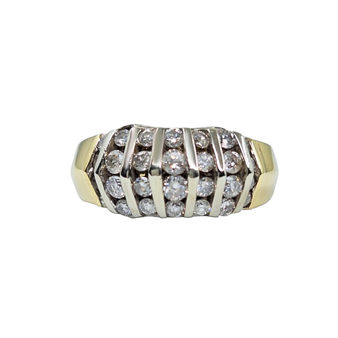 9ct Yellow Gold Diamond Band Ring