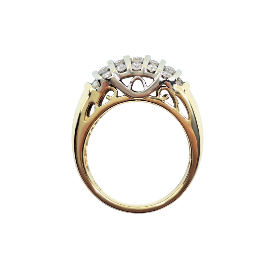 9ct Yellow Gold Diamond Band Ring