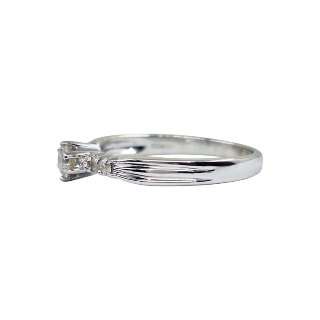 9ct White Gold Diamond 5 Stone Ring