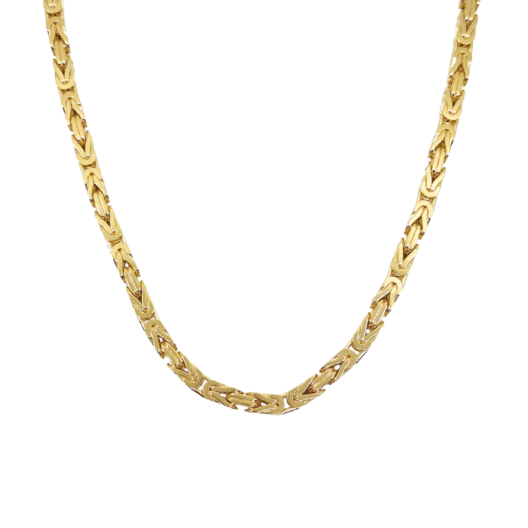 9ct Yellow Gold Byzantine Chain 22"