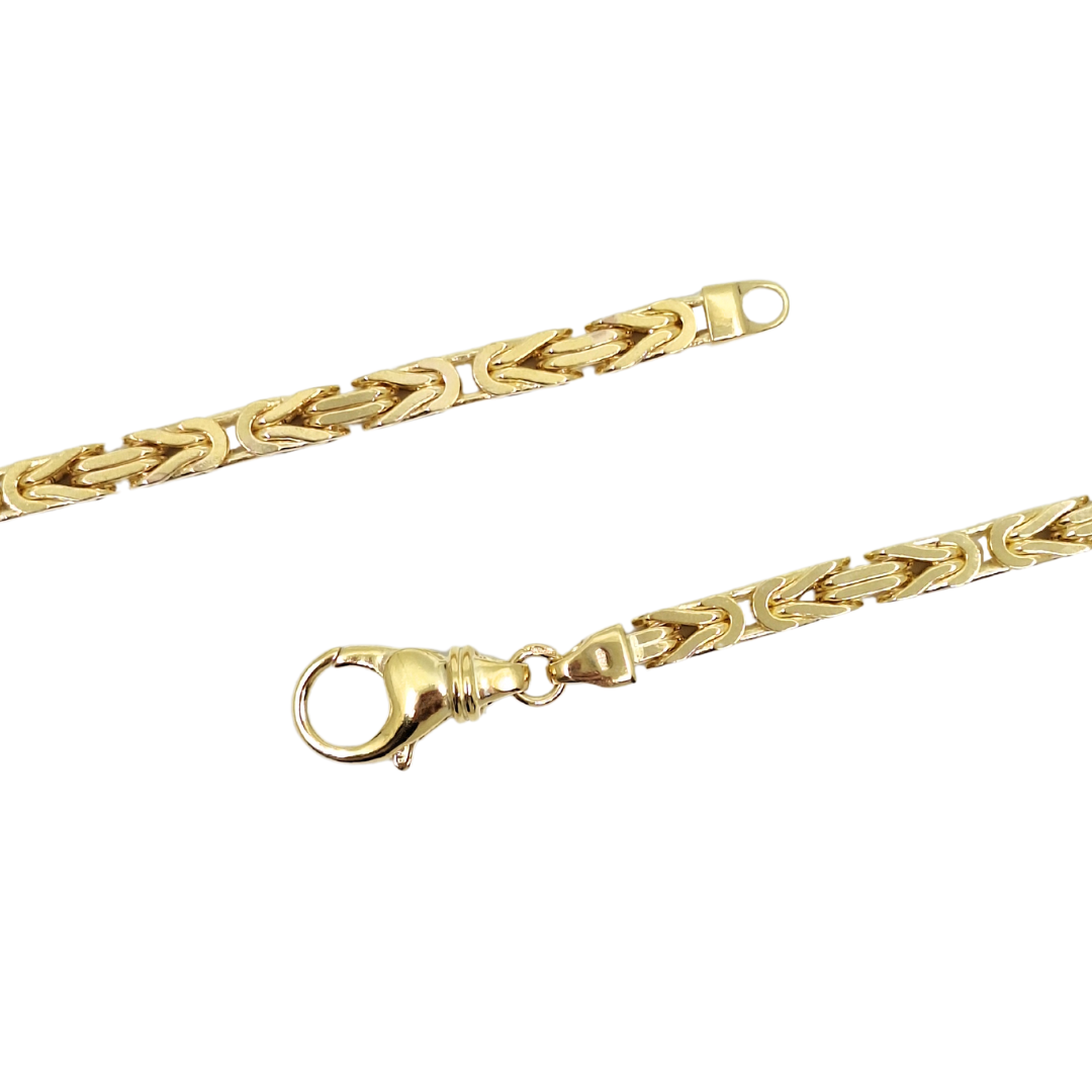 9ct Yellow Gold Byzantine Chain 22"