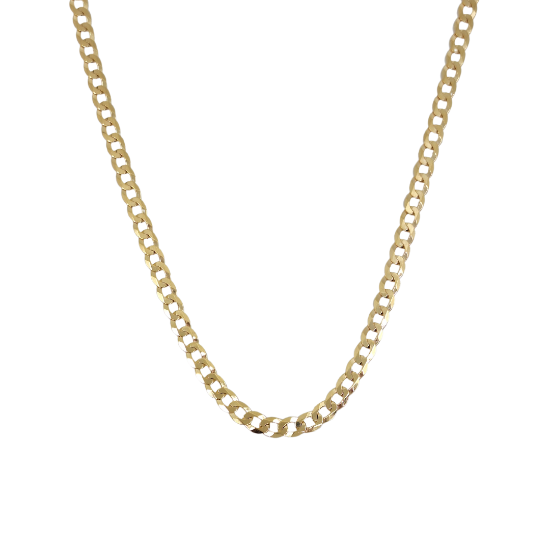 9ct Yellow Gold Curb Chain 22"