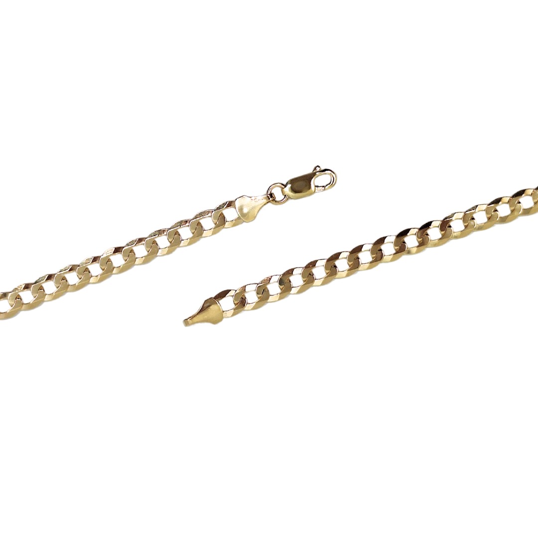 9ct Yellow Gold Curb Chain 22"
