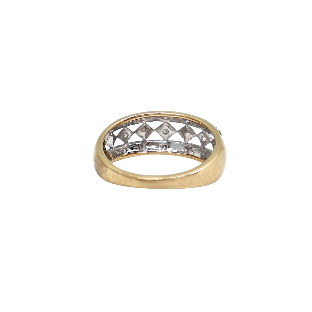 9ct Yellow Gold Diamond Set Band Ring