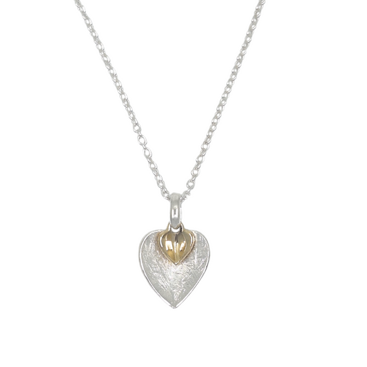 Silver Double Heart Pendant
