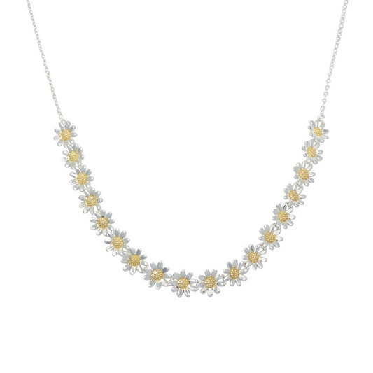 Silver Daisy Necklace