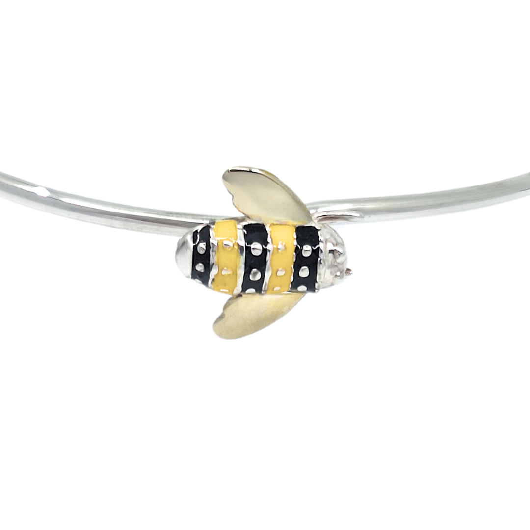 Silver Bee Bangle