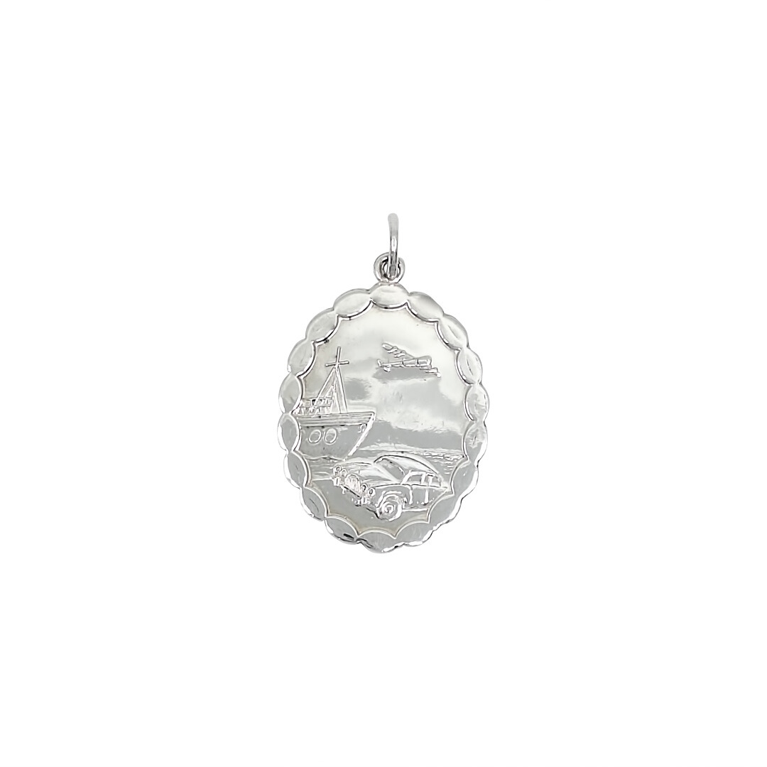 Silver St Christopher Pendant