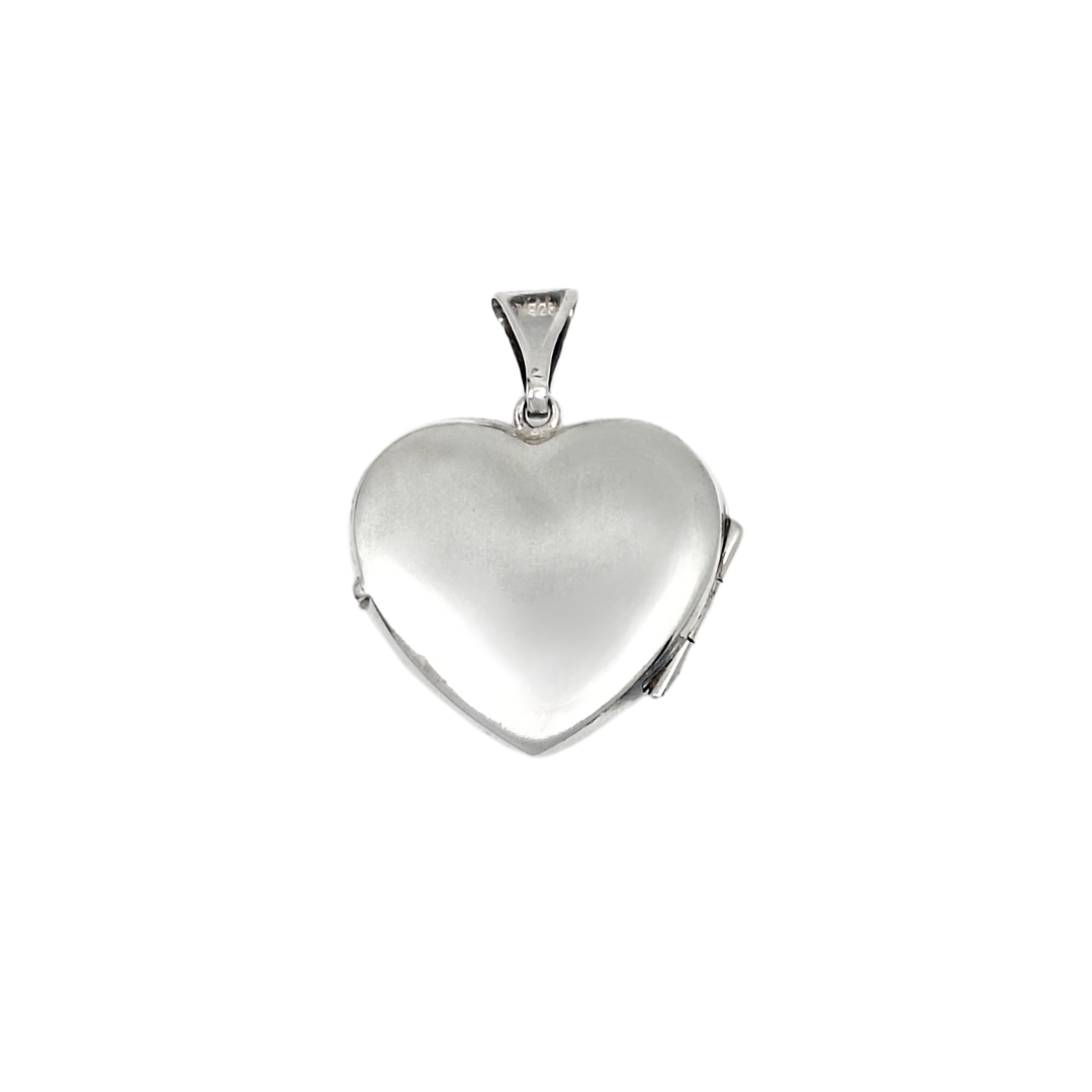 Silver Engraved Heart Locket