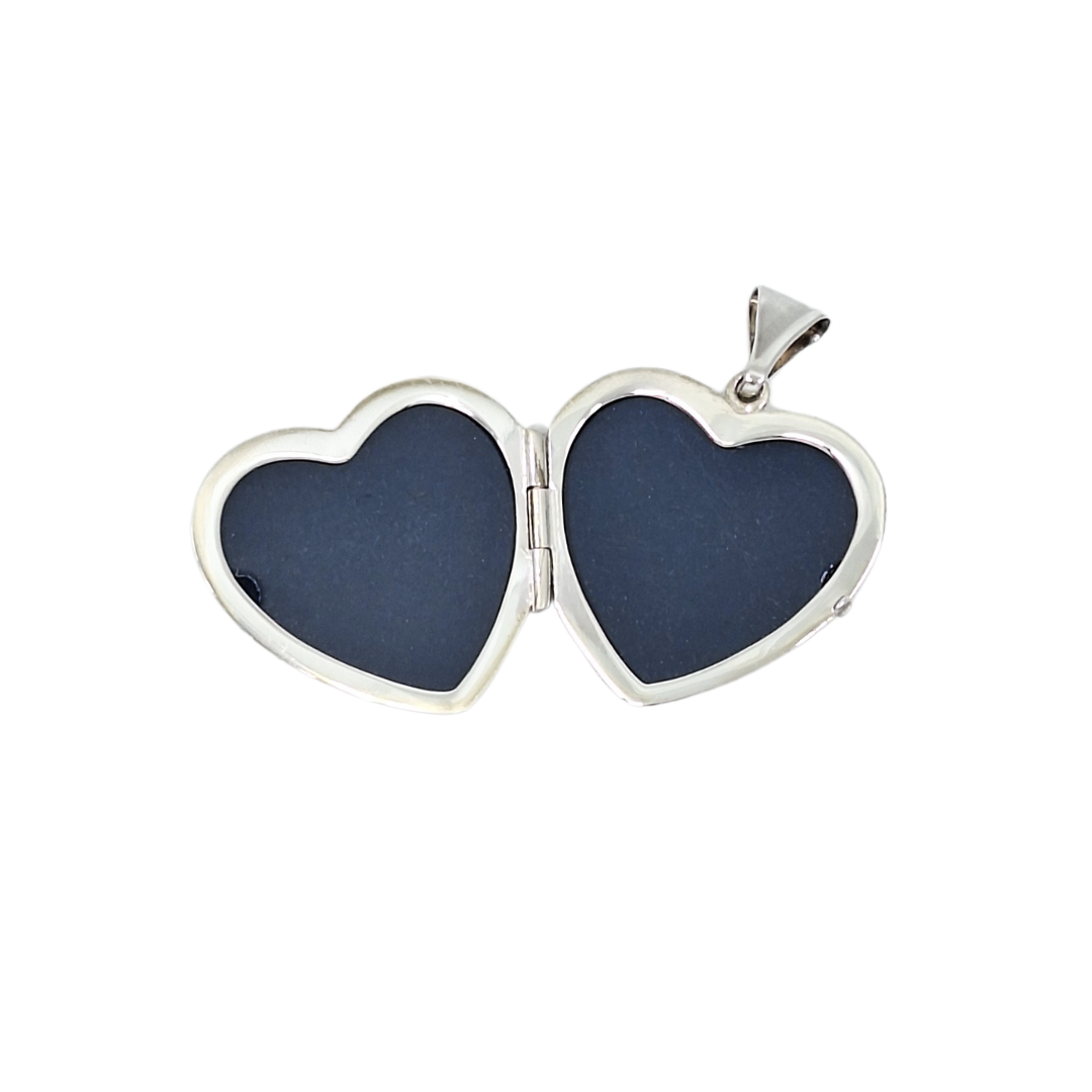 Silver Engraved Heart Locket