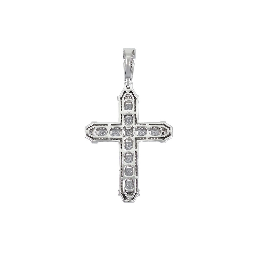 Silver CZ Cross Pendant