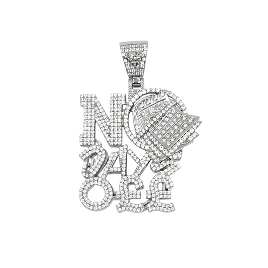 Silver & CZ No Day Off Pendant