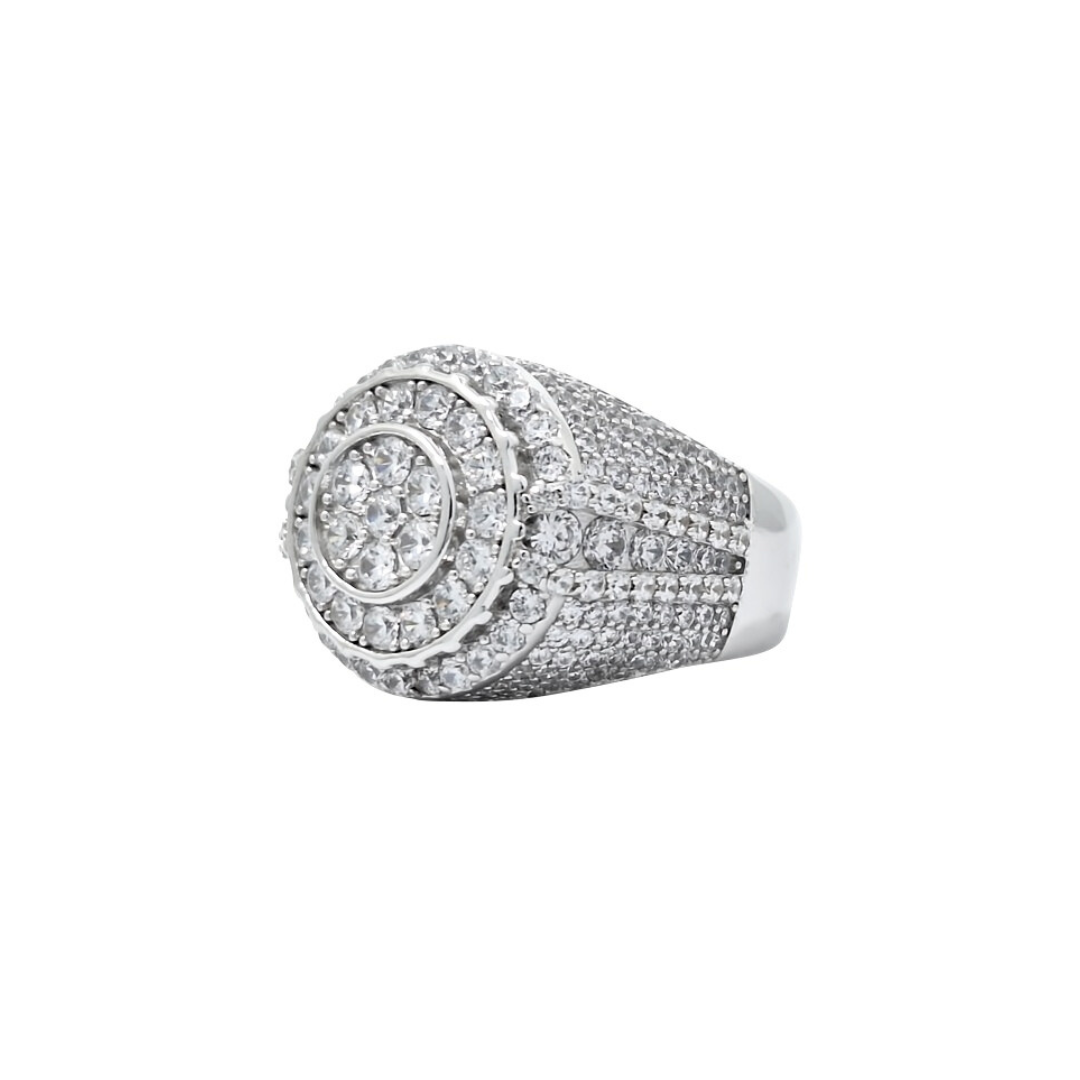 Silver CZ Rolex Style Ring