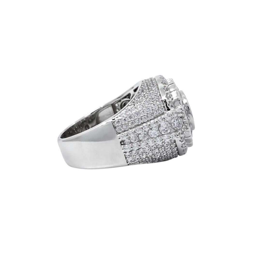 Silver CZ Rolex Style Ring