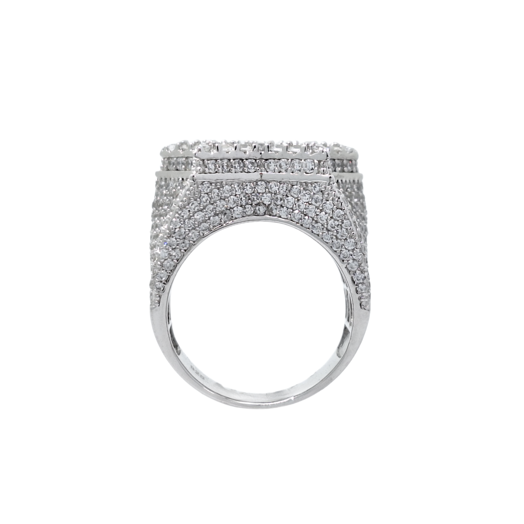 Silver CZ Star Ring