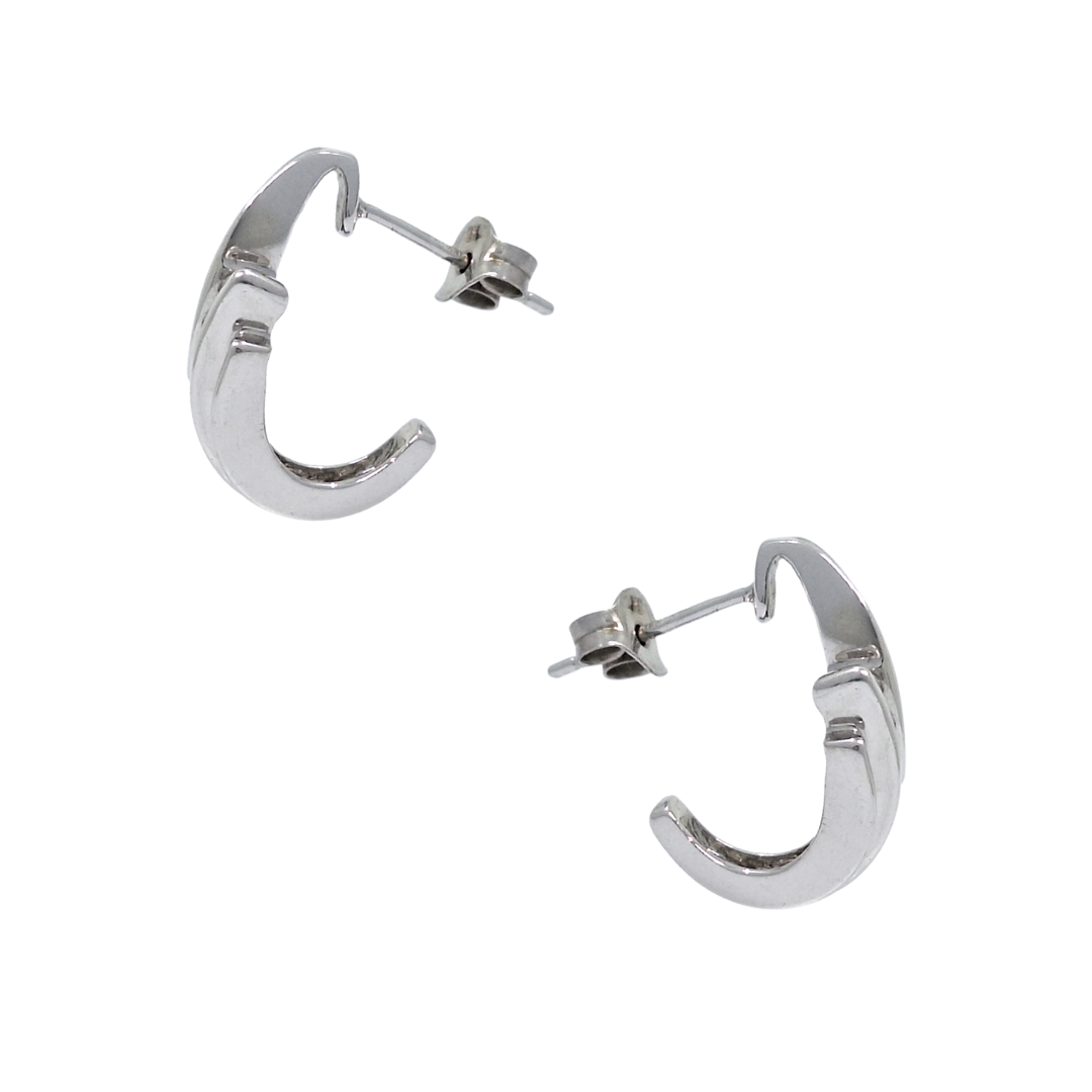 9ct White Gold Diamond Drop Earrings