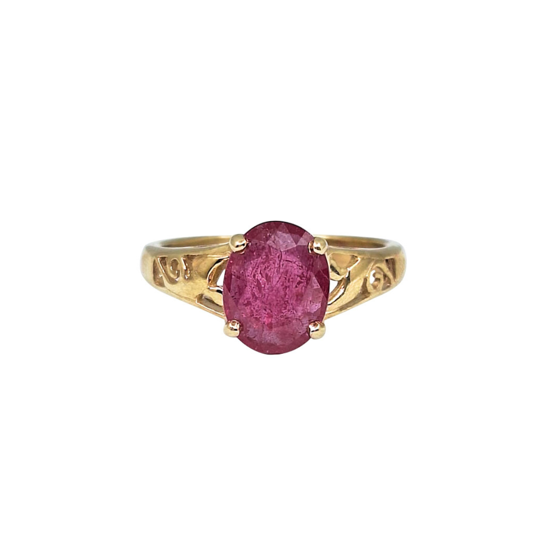 9ct Yellow Gold Ruby Ring