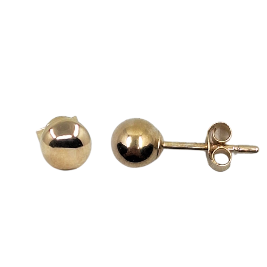 9ct Yellow Gold 10mm Ball Stud Earrings