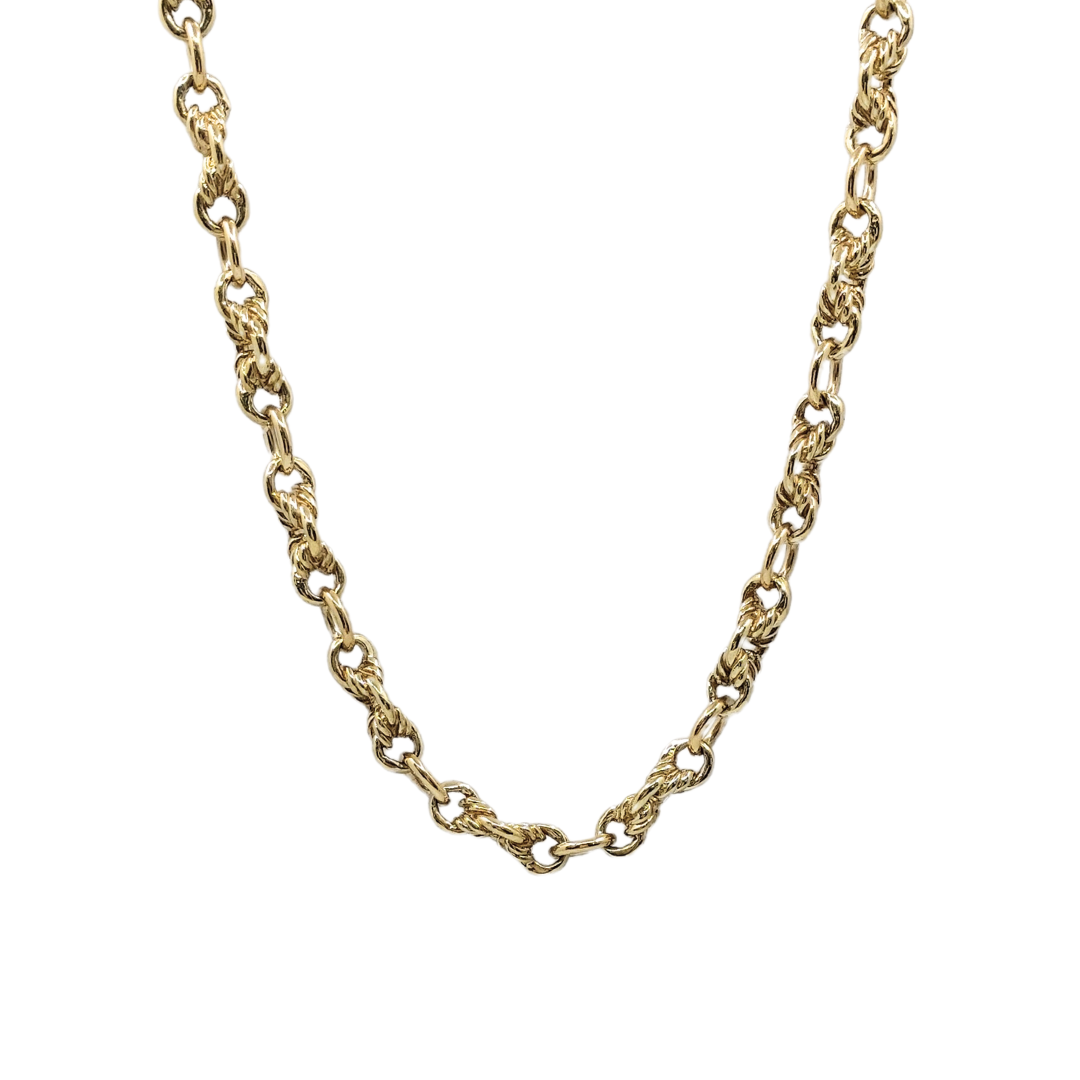 9ct Gold Fancy Oval Link Chain 26"