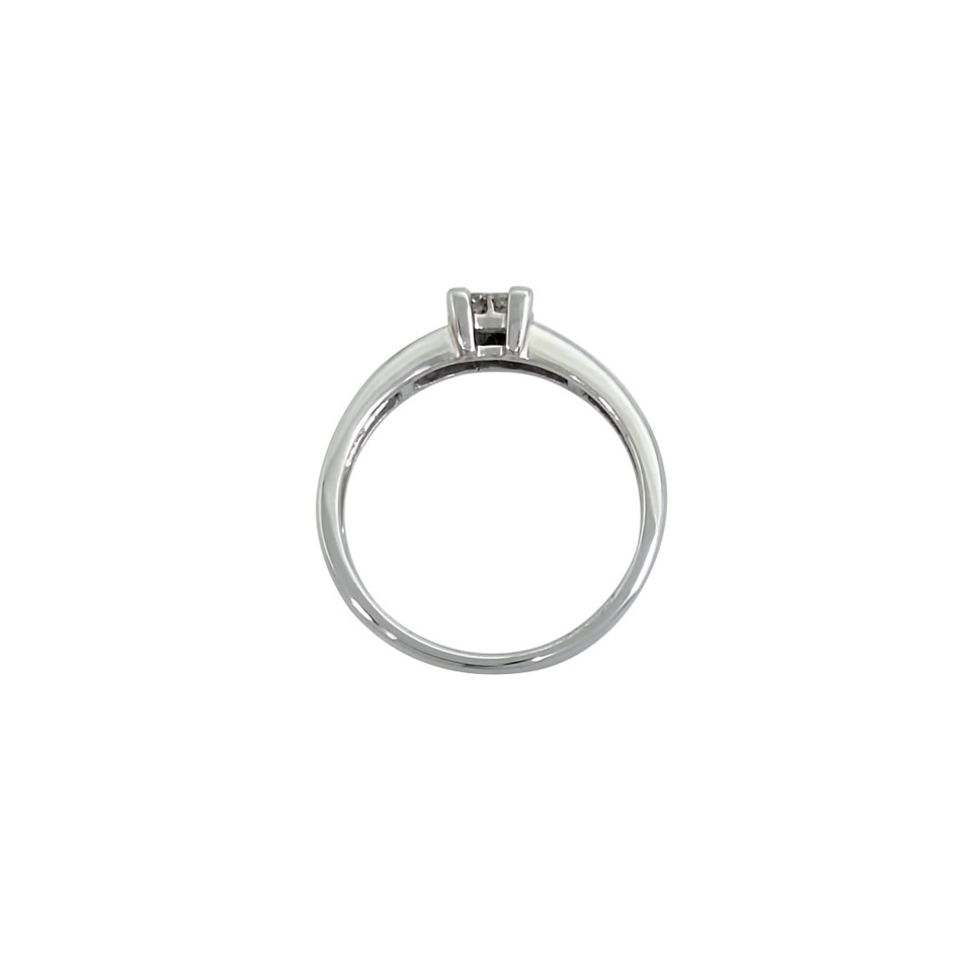 9ct White Gold Tile Set Diamond Ring 0.33ct