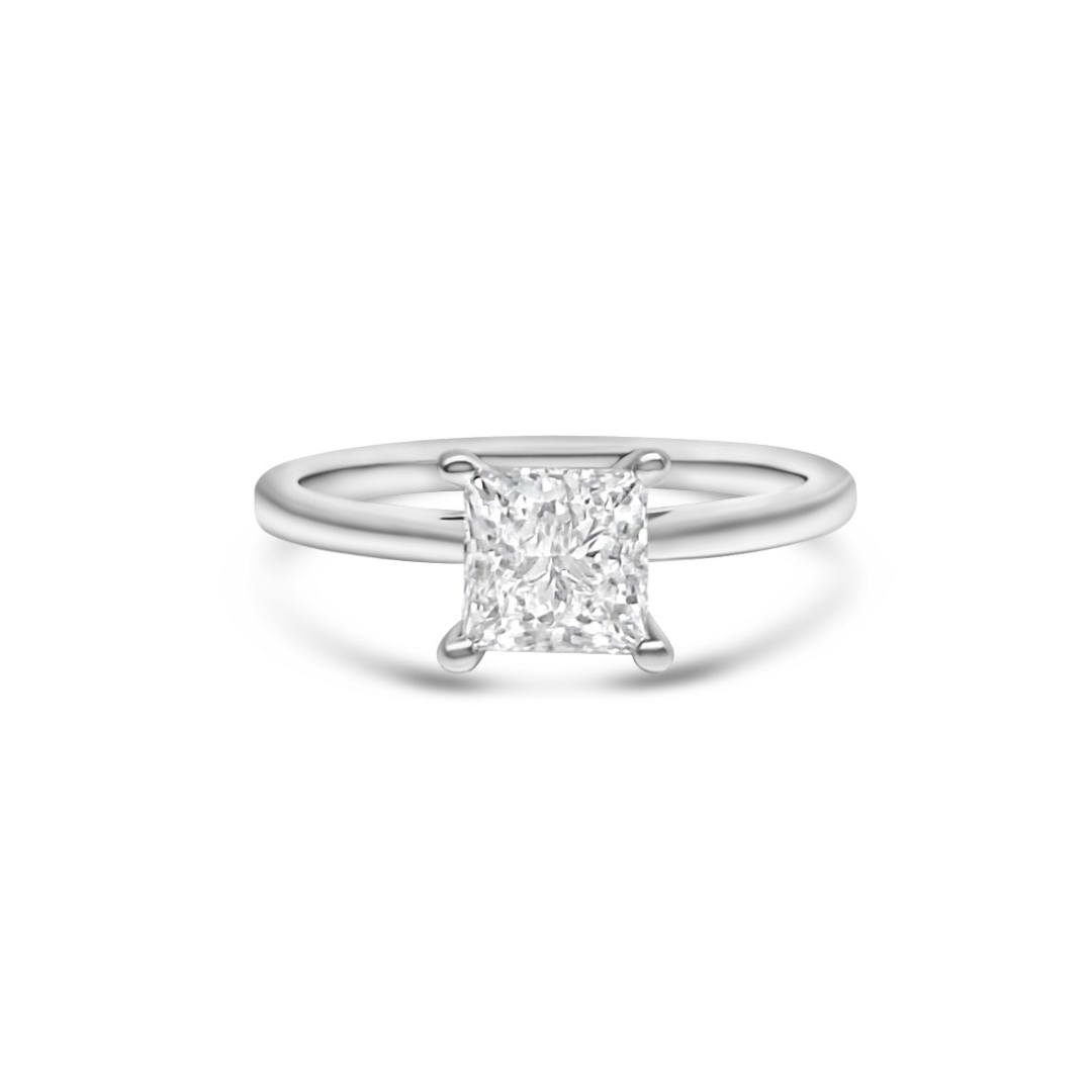White Gold & Princess Cut Ethical Diamond Ring 1.00ct