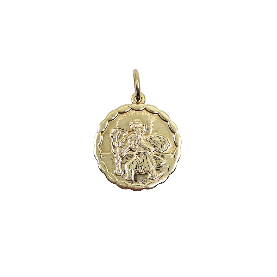 9ct Yellow Gold St Christopher Pendant