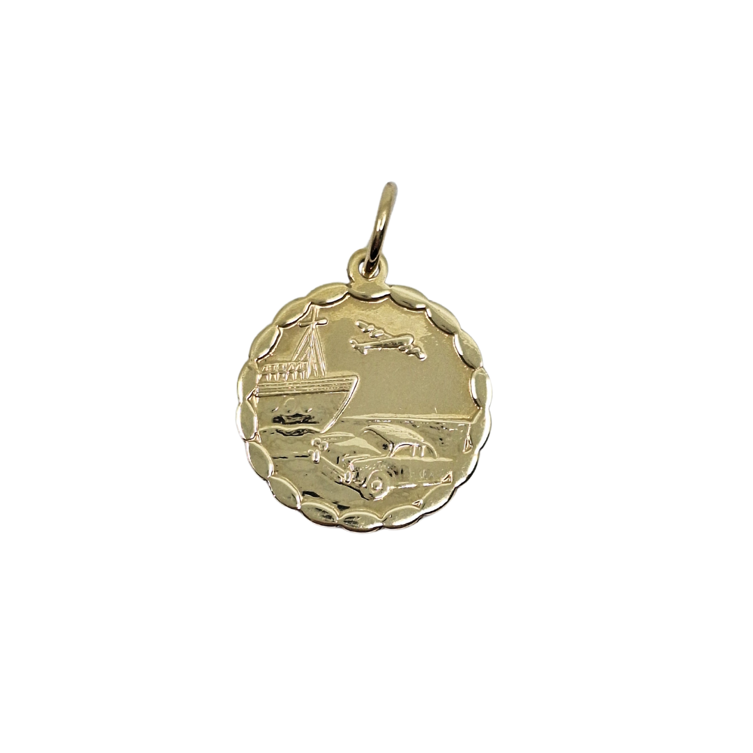 9ct Yellow Gold St Christopher Pendant