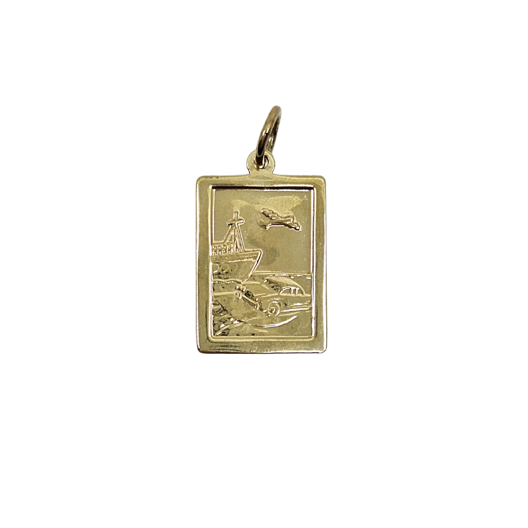 9ct Yellow Gold St Christopher Pendant