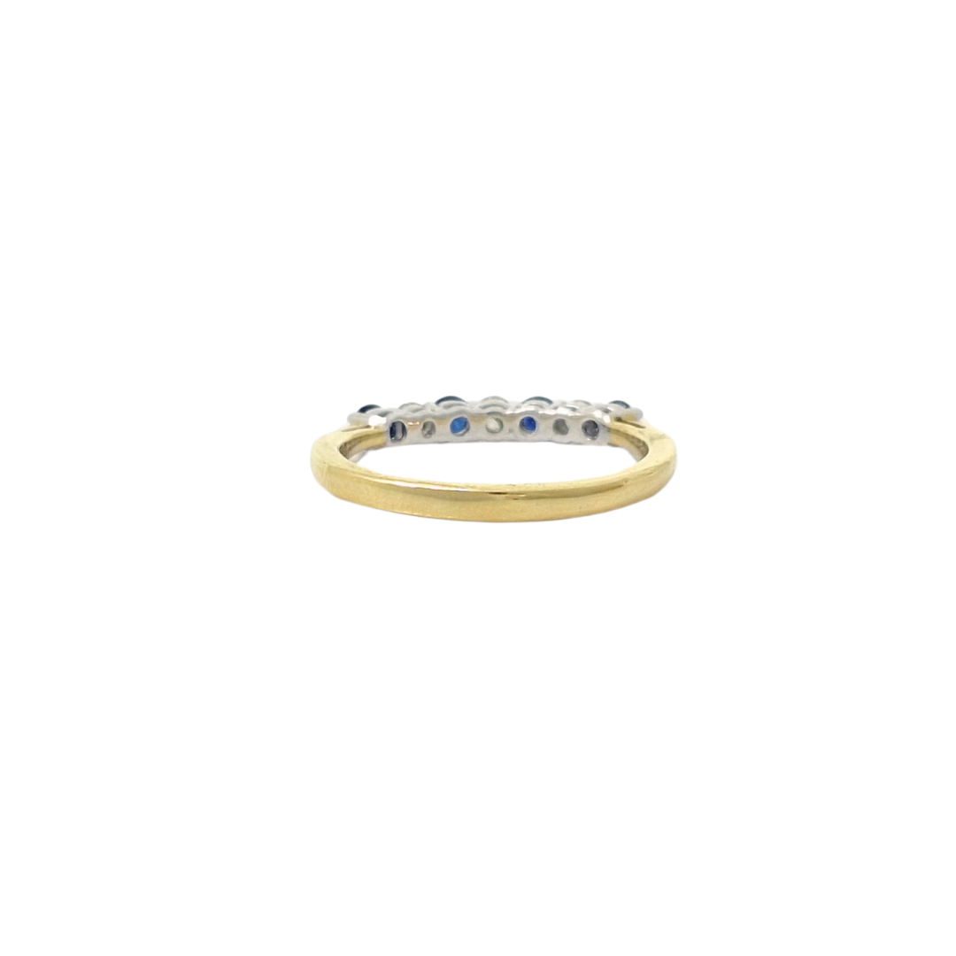 18ct Yellow Gold Sapphire & Diamond Eternity Ring