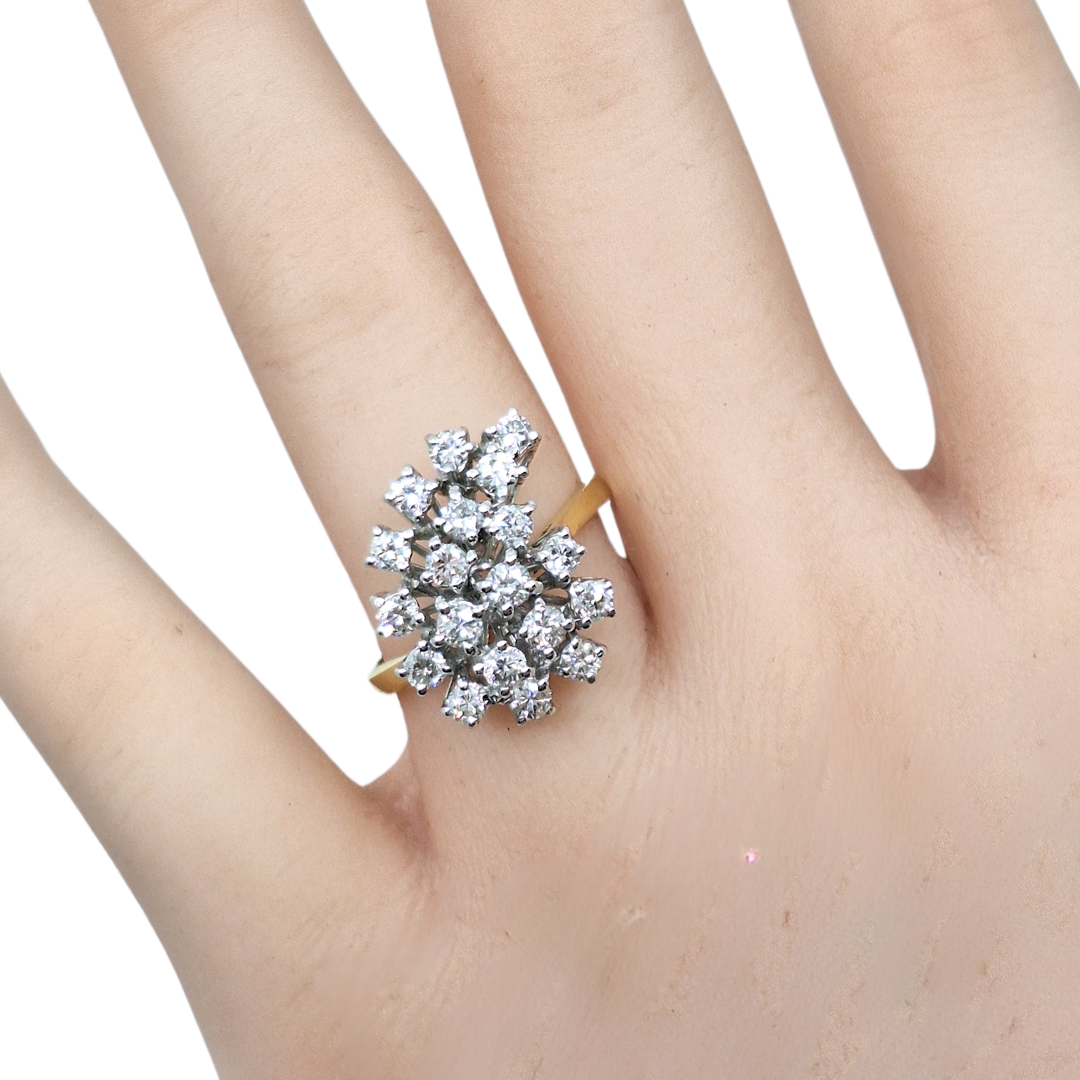 18ct Gold & Diamond Cluster Ring