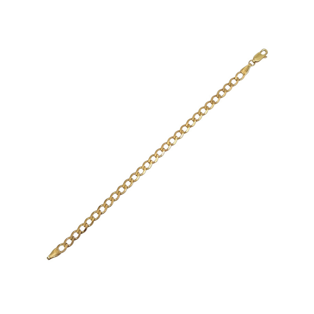 9ct Yellow Gold Child's Curb Bracelet 6"