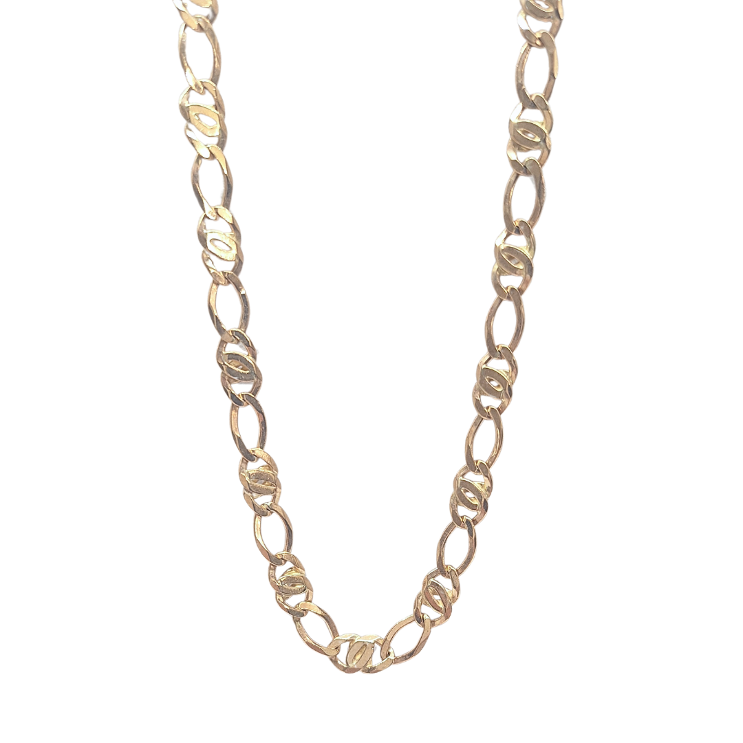 9ct Yellow Gold Fancy Link Chain 31"