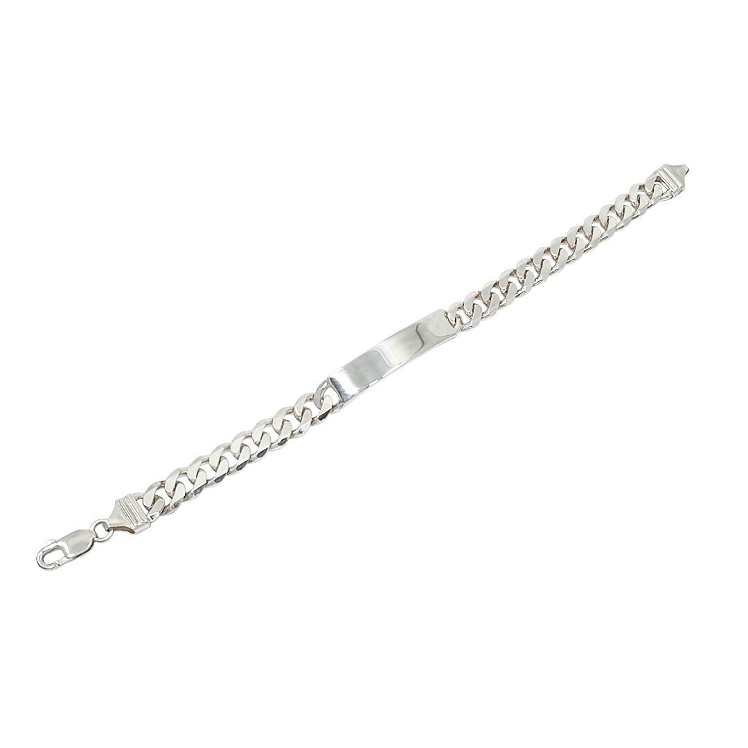Silver Gents Identity Bracelet 9 Inches