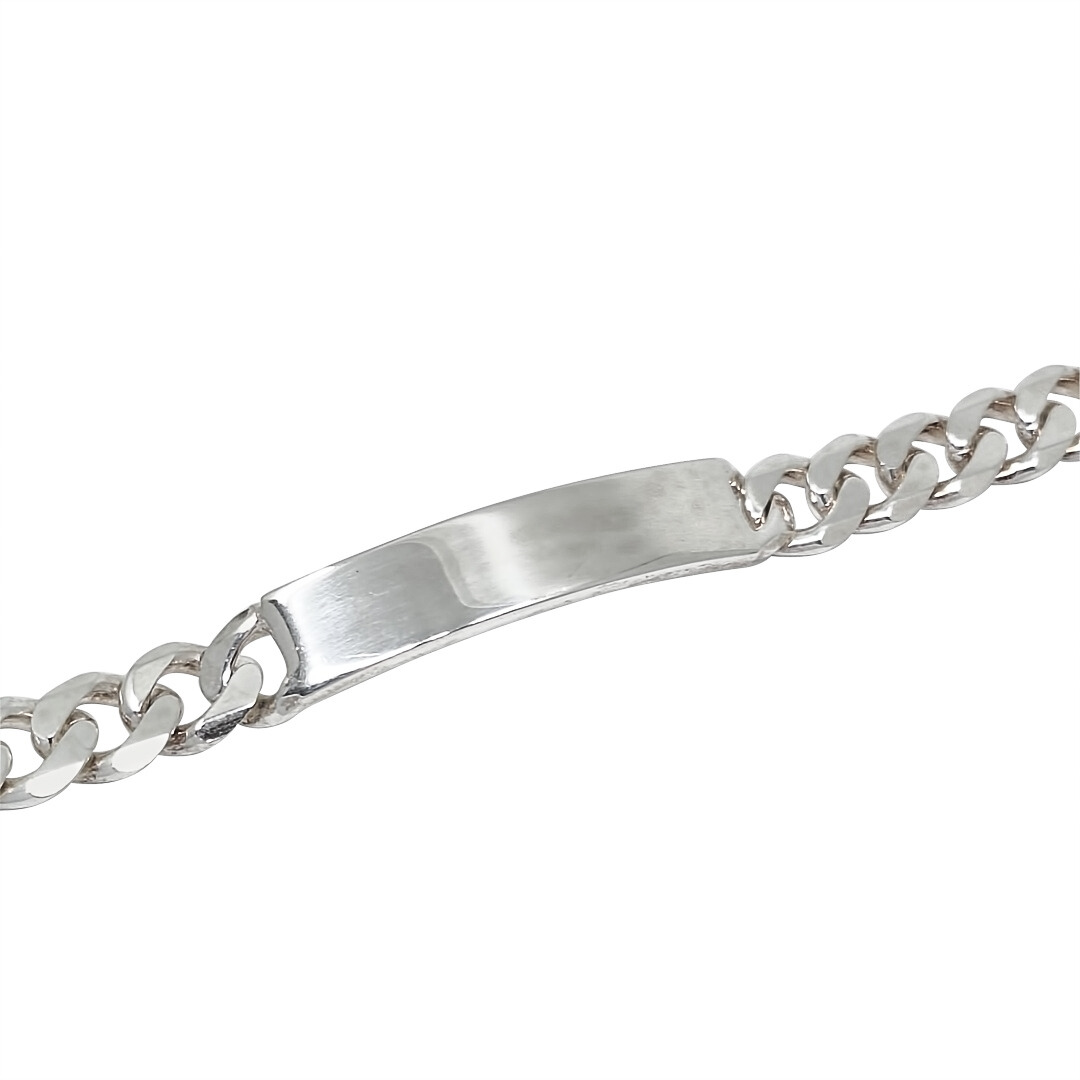 Silver Gents Identity Bracelet 9 Inches