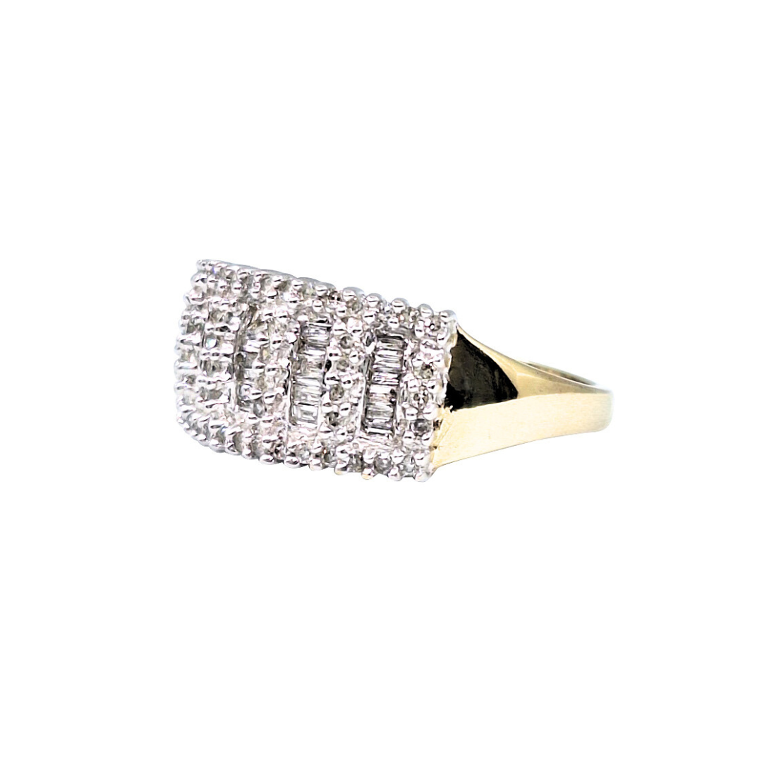 9ct Gold & Diamond Band Ring